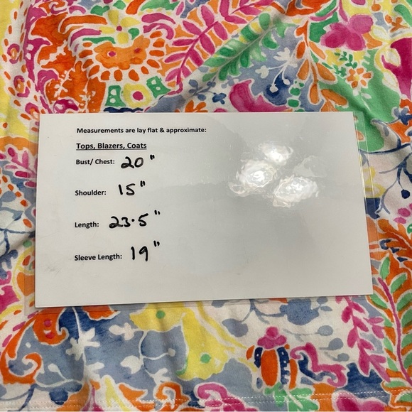 Lauren Ralph Lauren Ruffle V Neck Top Shirt Large Bright Multicolor - Picture 12 of 13